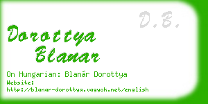 dorottya blanar business card